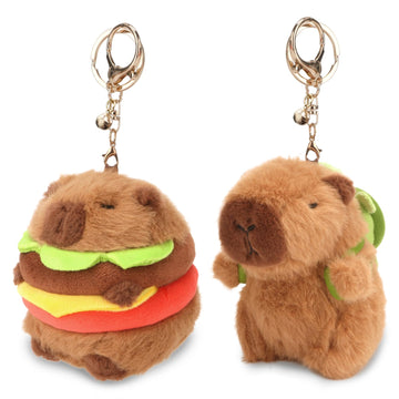 Chdblock 2 Pcs Capybara Plush Keychain Toy, Capybara Stuffed Animals, 7.3 Inch Capybara Plush Toy, Capybara Pendant For Backpack