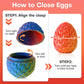 FYEFKJSA 3D Printed Dragon Eggs with Dragon Inside - 12Inch Articulated Fidget 3D Printed Animals  Interesting Decorative Gift  Easter Basket Essentials Stuffers (Laser Red)