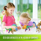 Dino Models, Clay Craft Kit - Dinosaur Arts and Crafts for Kids- Build a Dinosaur Gifts for Boys & Girls - Build 4 Dinos with Ai