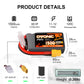 OVONIC Lipo Battery 11.1V 120C 1500mAh 3S RC Battery with XT60 Plug for FPV Racing Drone Quadcopter Helicopter Airplane RC Boat