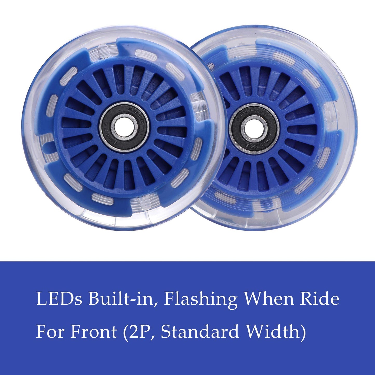 Wiggle Car Polyurethane Replacement Wheels Set Upgrade For Ride-On Toys (Dark Blue)
