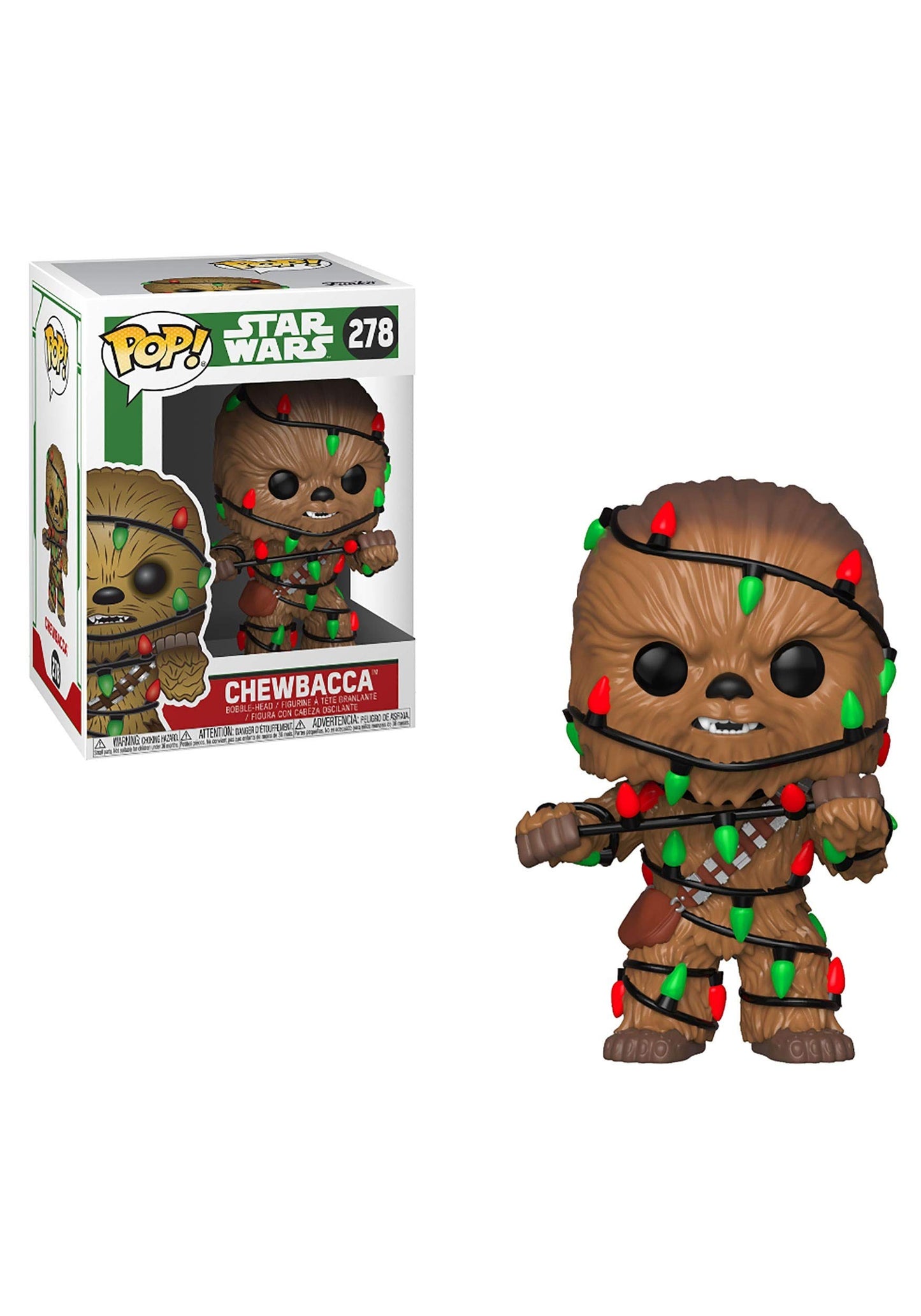 Funko Pop Star Wars: Holiday - Chewie With Lights Collectible Figure, Multicolor