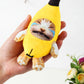 Crying Banana Cat Plush Keychain, Happy Funny Baby Sound Cat Stuffed Animal Ornaments (Cry)