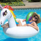 Poolmaster Unicorn Inflatable Swimming Pool Party Float (48 Inch), White/Rainbow