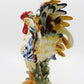 StealStreet SS-CG-31980, 15.75 Inch Porcelain Painted Colorful Rooster Bird Figurine Statue, Blue/Orange