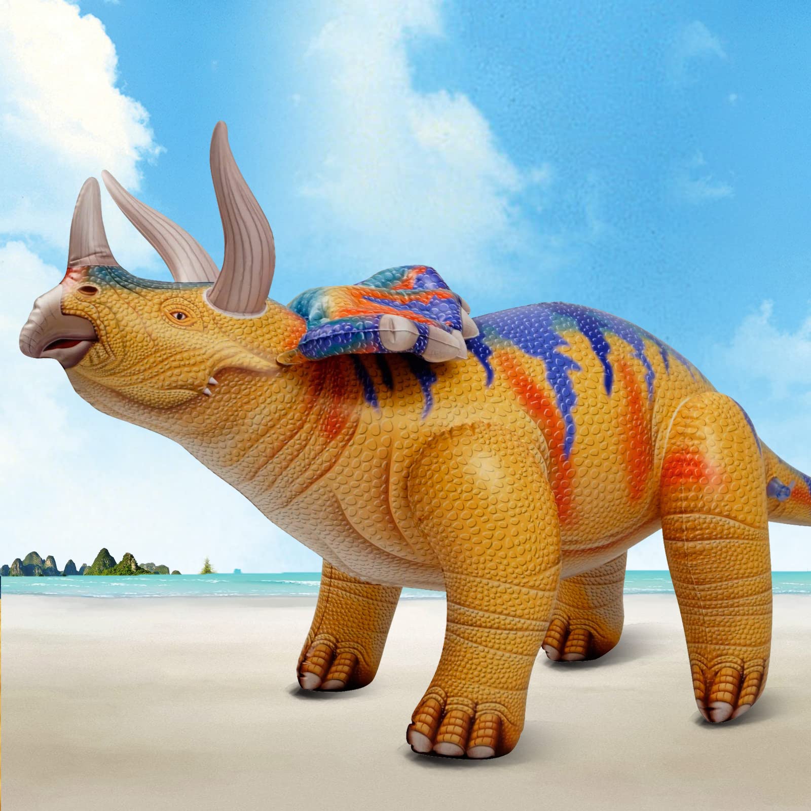 HOHQB 43L Inflatable Dinosaur Toys Jurassic Birthday Party Supplies, Blow up Dinosaur Balloons Party Decorations for Kids Age 3-