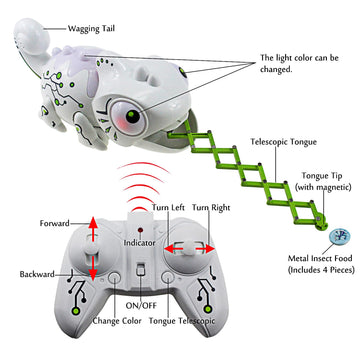 Tipmant RC Chameleon Remote Control Animal Toy Electric Lizard Electronic Pets Car Vehicle Kids Birthday Gifts