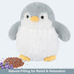 SuzziPals Heatable & Coolable Penguin Plush Toy, Gray, Microwavable Stuffed Animal for Soothing Relaxation, Model PALS-47