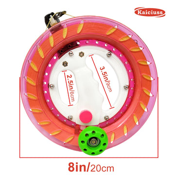 Kaiciuss Kite Reel Winder With Line, Kite String Reel For Kids & Adults, Easy To Use Kite String And Spool, It Comes With Durable Kite Thread And Connector (Pink)