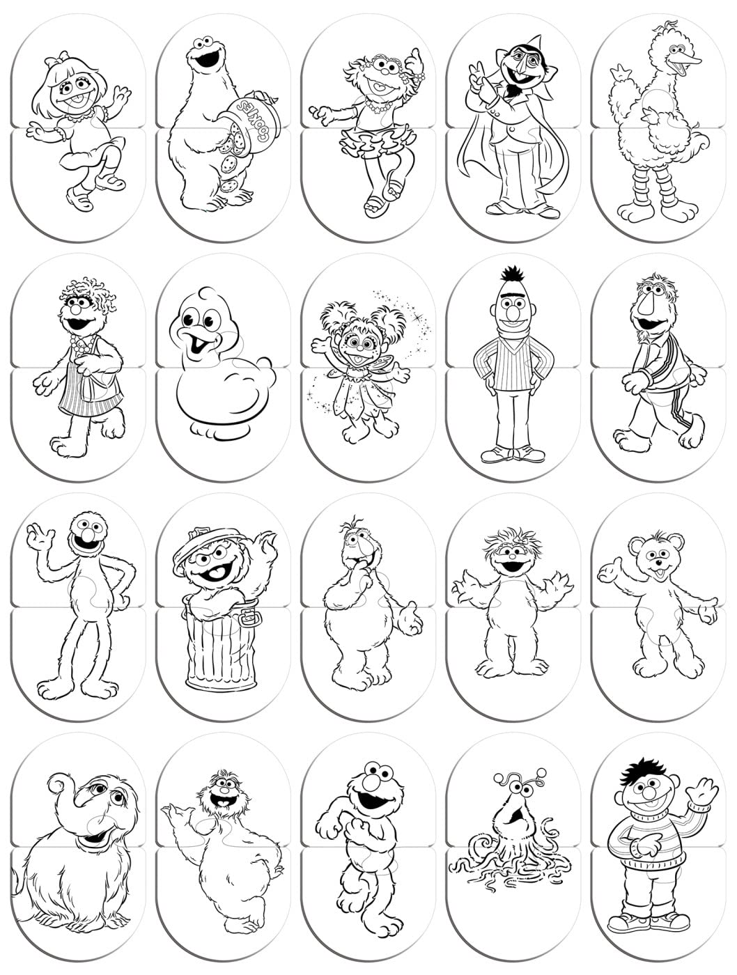 MasterPieces Sesame Street Heads & Toes Matching Game - Fun Educational Play - Model 12201 - Team Color