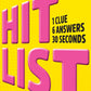 Gamewright - Hit List - 1 Clue, 6 Answers, 30 Seconds, Yellow
