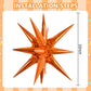 TONIFUL 4 Pcs 22inch 4D Checkered Explosion Star Mylar Balloons 14Point Checkered Star Balloons for Racing Themed Party Decorati