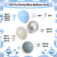 Dusty Blue Balloon Arch Kit, 125 Pcs Light Blue Pearl Sand White Balloon Garland Mit Baby Powder Slate Blue Balloons, Metallic S