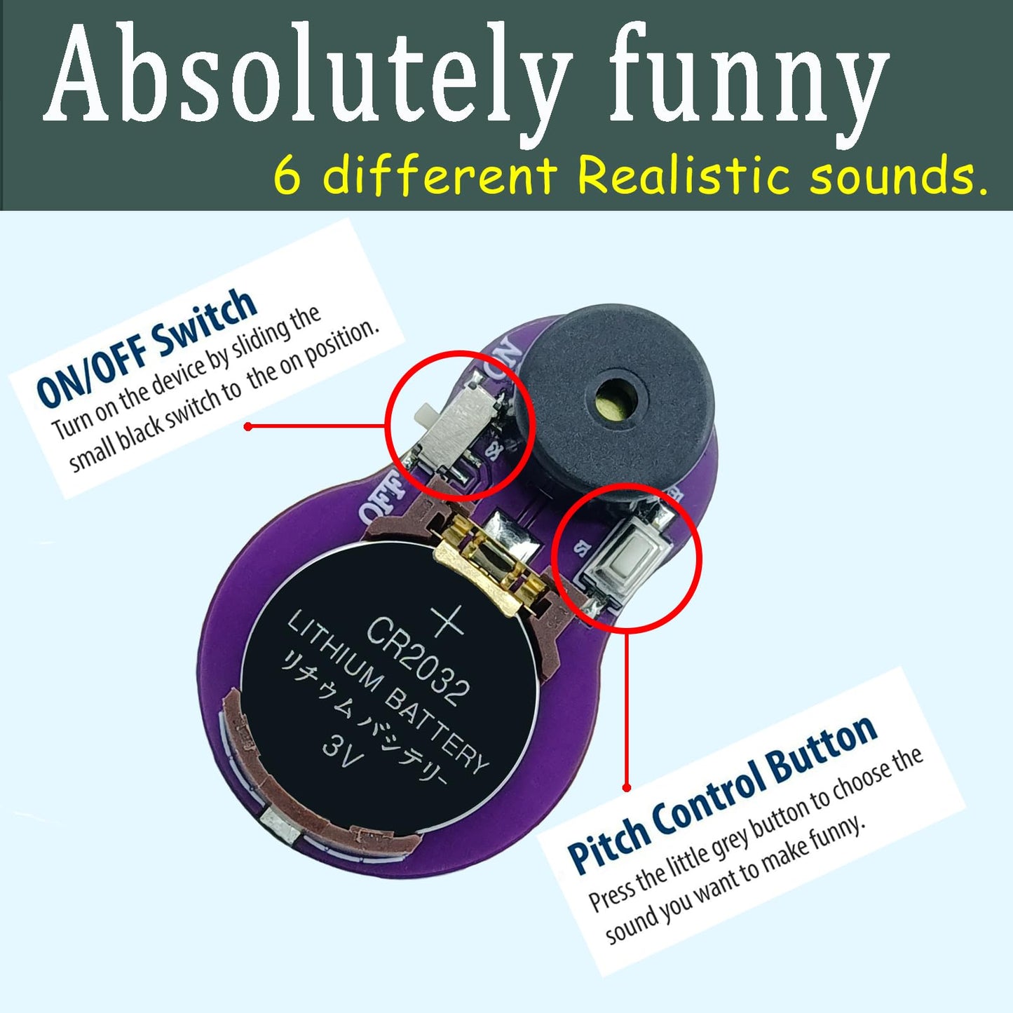 Cricketprank - Cricket Noise Maker Prank (3 Pcs), Beeping Several Months, Hidden Prank Noise Maker For Adults
