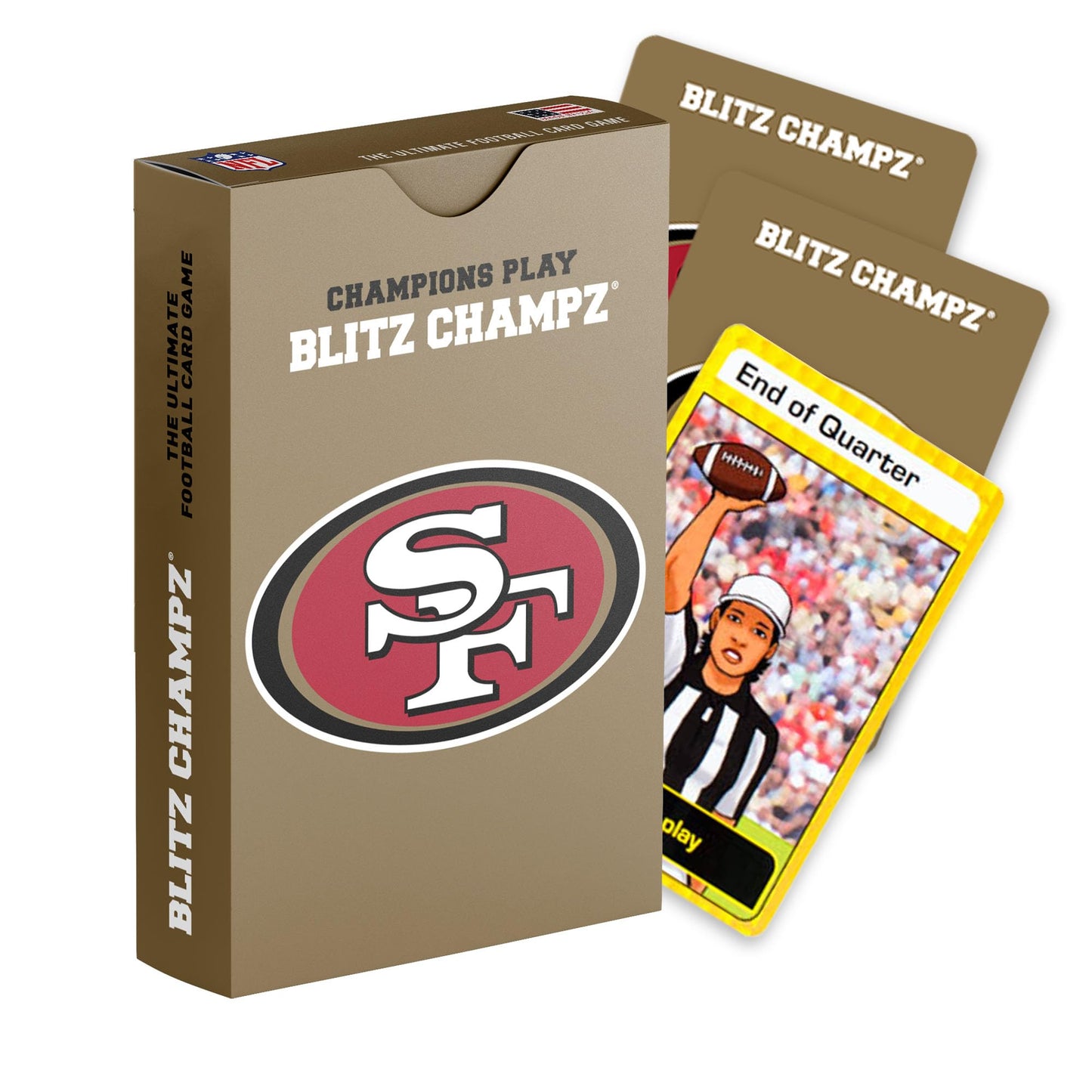 Blitz Champz San Francisco 49ers - Official NFL Playing Cards & San Francisco 49ers Gifts for Men & Women, Fun Travel Card Games