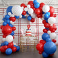 PartyWoo Red White and Blue Balloons - 140 pcs in 18", 12", 10", 5" Sizes - Rubber for 4th of July & Party Decorations