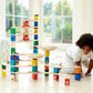 Hape Quadrilla Cyclone Wooden Marble Run Race Maze Construction Building Set| Stem Educational Learning Toys For Kids