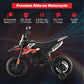 Infans Kids Motorcycle 12V, Licensed Aprilia Rx125 Electric Ride On Motorbike For Toddlers With Training Wheels, Spring Suspension, Headlight, Music, Children Ages 3-8 (Red)