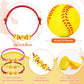74PCS Softball Party Favors Gifts Softball Charm Bracelets Softball Stress Ball Softball Stickers Softball Adjustable Wristbands
