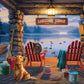 Buffalo Games - Darrell Bush - Lakeside Lodge Twilight - 1000 Piece Jigsaw Puzzle For Adults Challenging Puzzle Perfect For Game Nights - Finished Puzzle Size Is 26.75 X 19.75