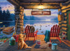 Buffalo Games - Darrell Bush - Lakeside Lodge Twilight - 1000 Piece Jigsaw Puzzle For Adults Challenging Puzzle Perfect For Game Nights - Finished Puzzle Size Is 26.75 X 19.75