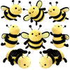 Sratte 8 Pcs 4.72 Inches Stuffed Bees Plush Soft Small Bee Stuffed Animal Honeybee Plush Keychains Realistic Cartoon Toys Adorab