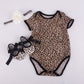 Reborn Baby Doll Leopard Romper Clothes Set For 20-22 Inch Reborns Newborn Girl Dolls Bodysuit Toy