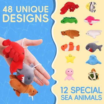 Joyrapt 48 Pack Small Stuffed Animals Bulk Gifts For Kids (2.3/2''-2.5/3.5'' Each), Party Favors Toys For Girls, Easter Basket S