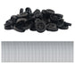 Eudax 300 Pcs 30Mmx8Mm Plastic Roll 2Mm Dia Shaft Toys Wheel And 2Mmx100Mm Stem Shaft Round Rod Axles For Diy Toy Rc Car Truck Boat Helicopter Model Part Building Projects (Black)