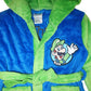 Super Mario Little/Big Boys' Soft Hooded Fleece Sleepwear Bathrobe - Plush Robe For Kids, Luigi, 10/12
