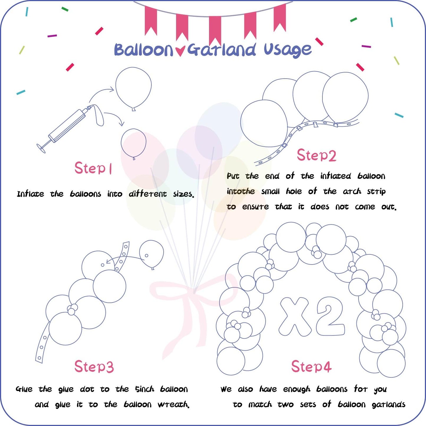 412Pcs Hot Pink Balloon Garland Arch Kit 18 12 10 5 Inch Different Sizes Matte Latex Balloons For Valentine'S Day Baby Shower Bi