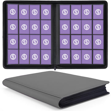 1000+ Pockets Trading Card Binder  enhanced 16 Pocket Card Binder  Ringless Side Loading Collection Album Holder Folders for MTG  TCG  Game Cards & Sports Cards (Grey)