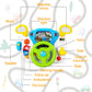 Fisca Toddler Steering Wheel Toy Baby Interactive Learning Toy For Toddler 1-3 Year Old, My First Driving Educational Baby Musical Toy With Light And Sound For Preschool Kids