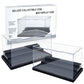 2 Pack Acrylic Display Box Storage, Clear Mini Figure Display Shelves With 3 Movable Steps, Black