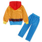 Eledobby Woody Costume Boys Woody Halloween Outfit Kids Long Sleeve Sweatshirt For Boys Christmas Birthday Gift 7-8 Years