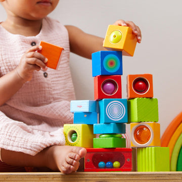 Haba Fun With Sounds Wooden Discovery Blocks With Acoustic Sounds (Made In Germany)