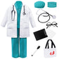 Zzihan Doctor Costume For Kids Doctor Lab Coat Costume Doctor Nurse Scrubs Set Costume Veterinarian Costume Stethoscope Nursing 