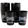 BLUE PANDA Video Game Party Cups for Kids Birthday (16 oz, Black, 16 Pack)