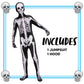 Spooktacular Creations Halloween Kids Scary 3D Skeleton Costume For Boys, Toddlers Skeleton Costume For Halloween Dress Up-M(8-10Yr)
