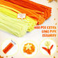 RoundFunny 400 Pcs 24 Inch Extra Long Orange Pipe Cleaners Chenille Stem Thick Fluffy Pipe Cleaners Craft Supplies for Halloween
