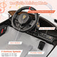 Costzon Ride On Car, Lamborghini Licensed 12V Battery Powered 4Wd Sports Car With Remote Control, 3 Speeds, Hydraulic Doors, Led