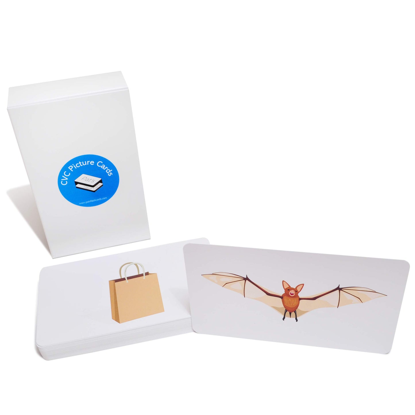 50 Laminated Pre-Phonics Cvc Picture Reading Cards