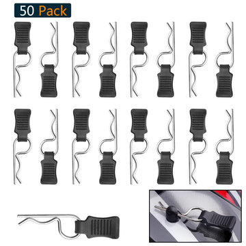 50 Pieces HobbyPark Universal RC Body Clips w/Pull Tabs Car Clips R Clips for All 1/10 1/12 Scale Redcat HPI HSP Exceed RC Car P