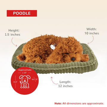 Perfect Petzzz - Original Petzzz Poodle, Realistic Lifelike Stuffed Interactive Pet Toy, Companion Pet Dog With 100% Handcrafted Synthetic Fur