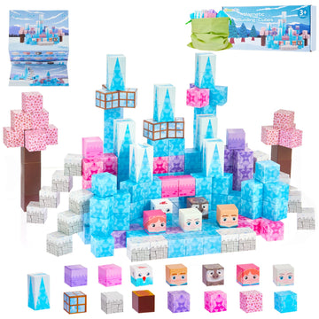 Magnetic Block Set - 110 Pcs Magnetic Building Blocks - Magnet Princess Magic Ice World, Magnetic Tiles, Magnetic Toys, Magnetic