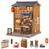 Fsolis Japanese Book Nook Kit - DIY Miniature Scene House Kit  3D Puzzles for mature-themeds  220 Wooden Pieces  Tiny House Mini Booknook Craft Shelf Decor  Gifts for Women Model Lovers (Morita-Ya Ramen)