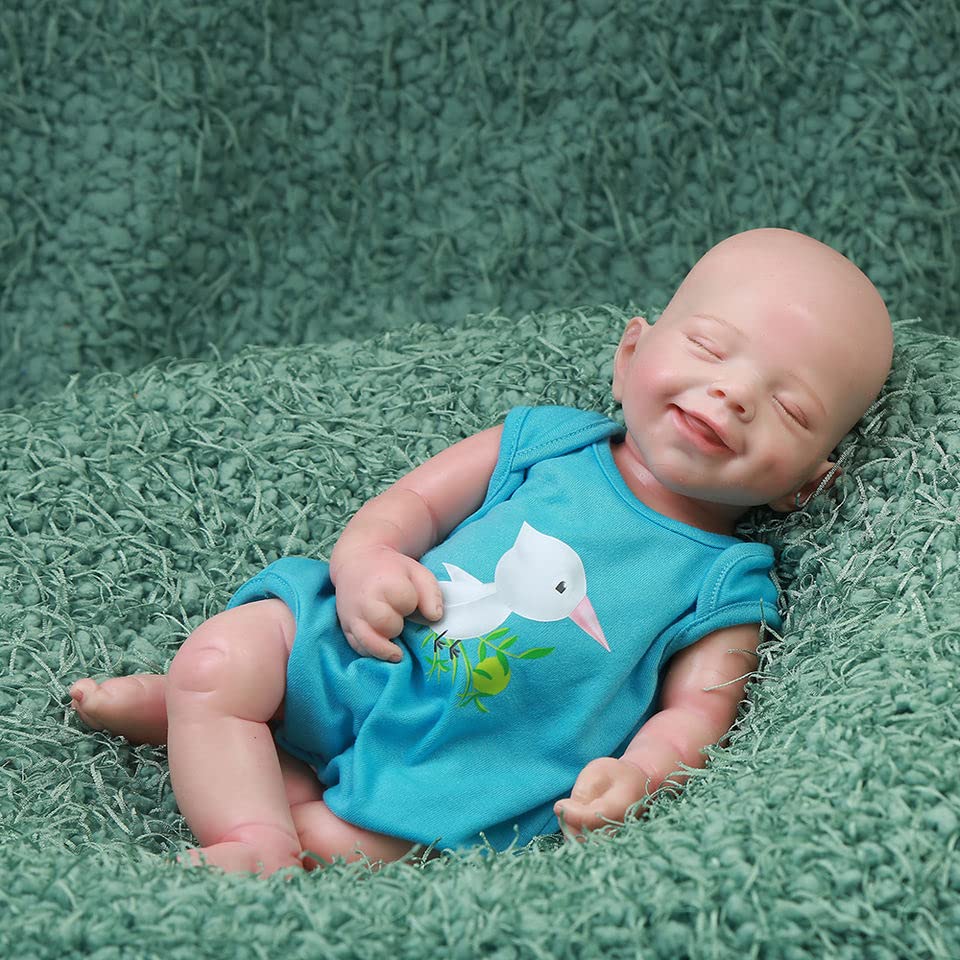 Dangtpor 16' Realistic Newborn Silicone Baby Doll - 4.4 Lbs, 3D Painted Skin, Visible Veins, Weighted Sleeping Girl