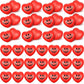48 Pieces Stress Balls Bulk Valentine'S Day Heart Stress Balls Red Smile Face Squeeze Balls Mini Foam Balls Heart Shaped Smile S