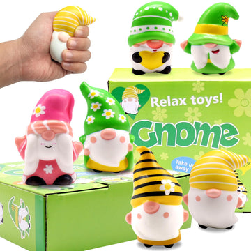 Joinbo 6 Pack Gnomes Squishies Toys Slow Rising Stress Relief Super Soft Squeeze Kawaii Cute Basket Stuffers Gifts For Kids,Boys