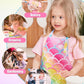 Wernnsai 2 Pack Mermaid Toddler Aprons - Rainbow Kids Art Aprons For Girls Toddler Paint Art Smock Waterproof Cooking Baking Painting Gardening Artist Chef Apron For Kids Age 6-10 Years